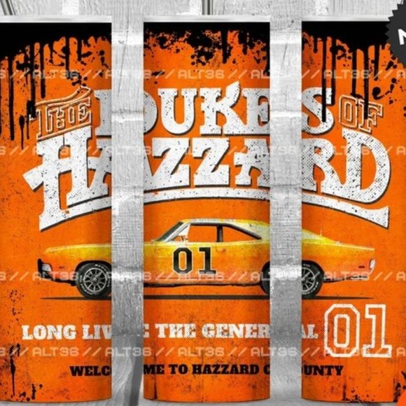 Dukes of Hazard 20oz Skinny Tumbler - Picture 1 of 1